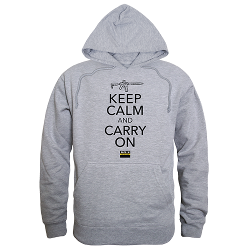Keep Calm & Carry on Graphic Pullover Hoodie, Heather Grey - Medium