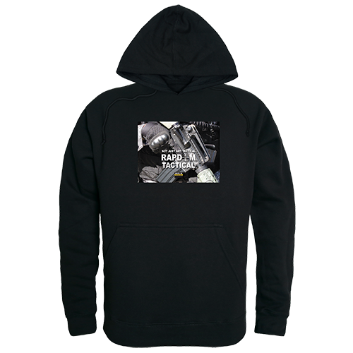 Rapdom2 Graphic Pullover Hoodie, Black - Medium