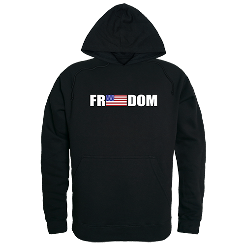 Freedom Graphic Pullover Hoodie, Black - 2X