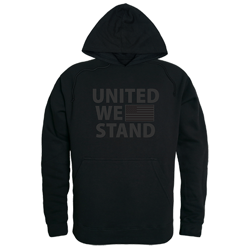 United We Stand Graphic Pullover Hoodie, Black - 2X