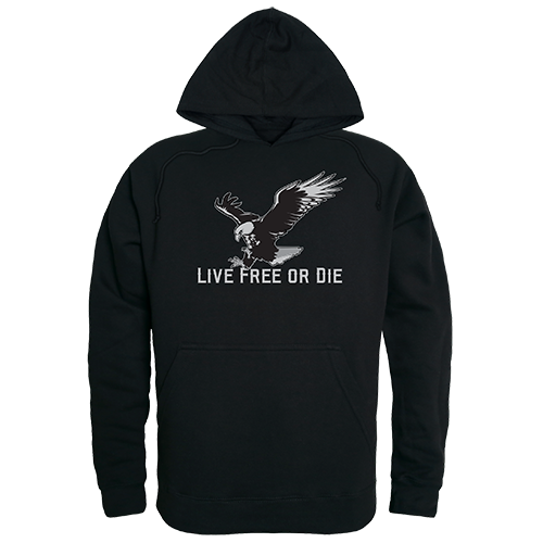 Live Free Graphic Pullover Hoodie, Black - Small