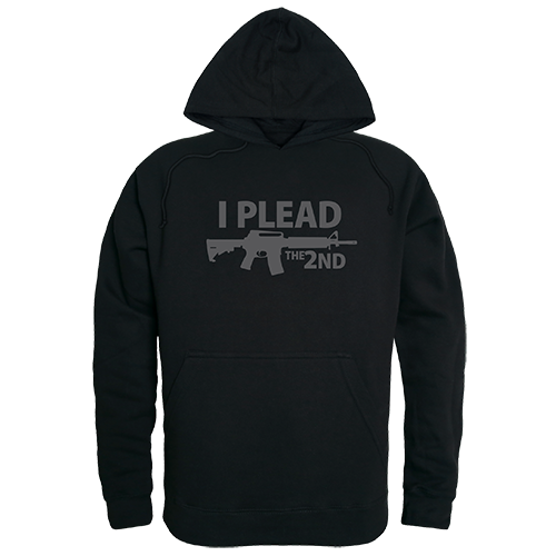 I Plead the 2nd Graphic Pullover Hoodie, Black - Medium