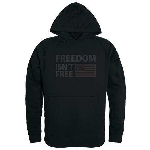 Freedom Isnt Graphic Pullover Hoodie, Black - Extra Large