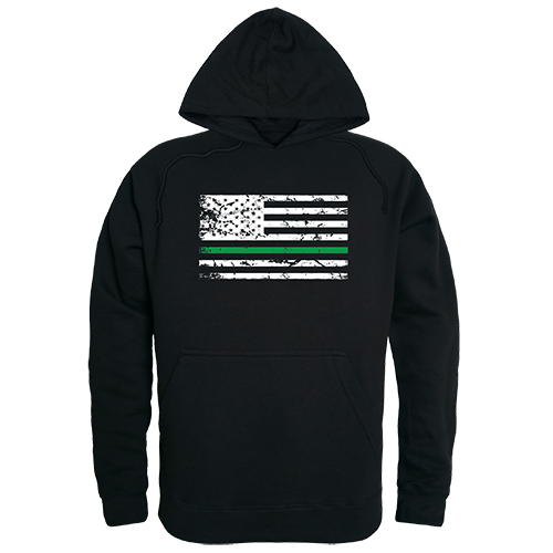 TGL Flag Graphic Pullover Hoodie, Black - Small