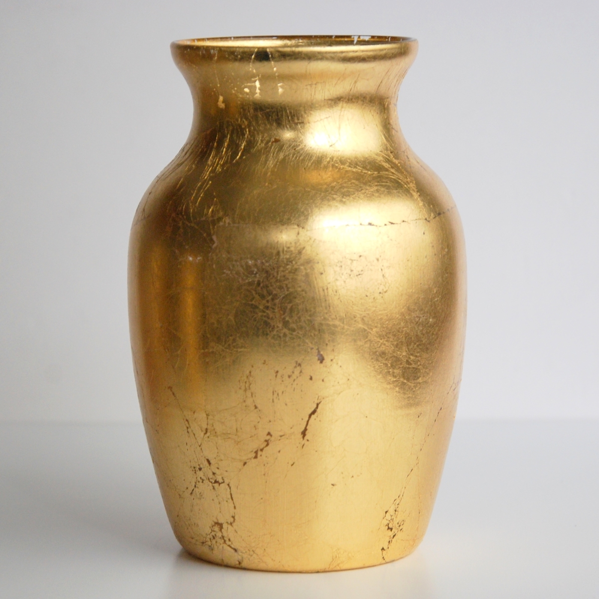 7 in. Gilt Flower Vase