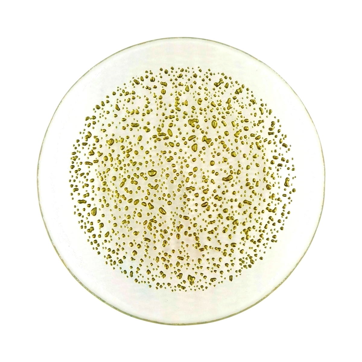 Picture of Red Pomegranate Collection 0960-1 7 in. Isla Canape Plate, Clear & Gold