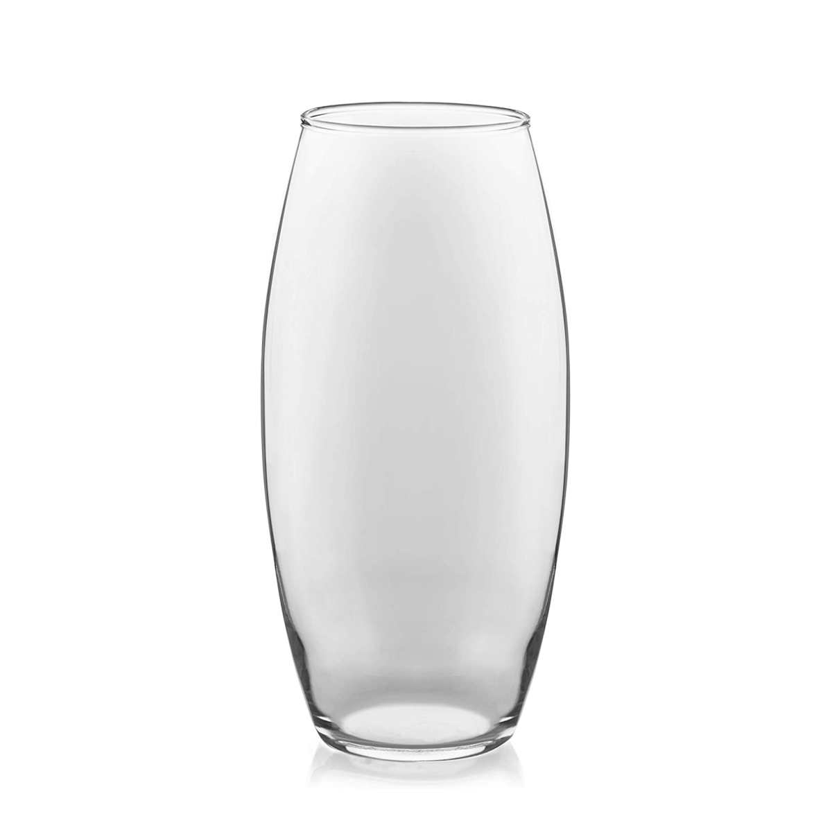 1153-0 10 in. Verre Glass Bullet Vase -  RED POMEGRANATE COLLECTION