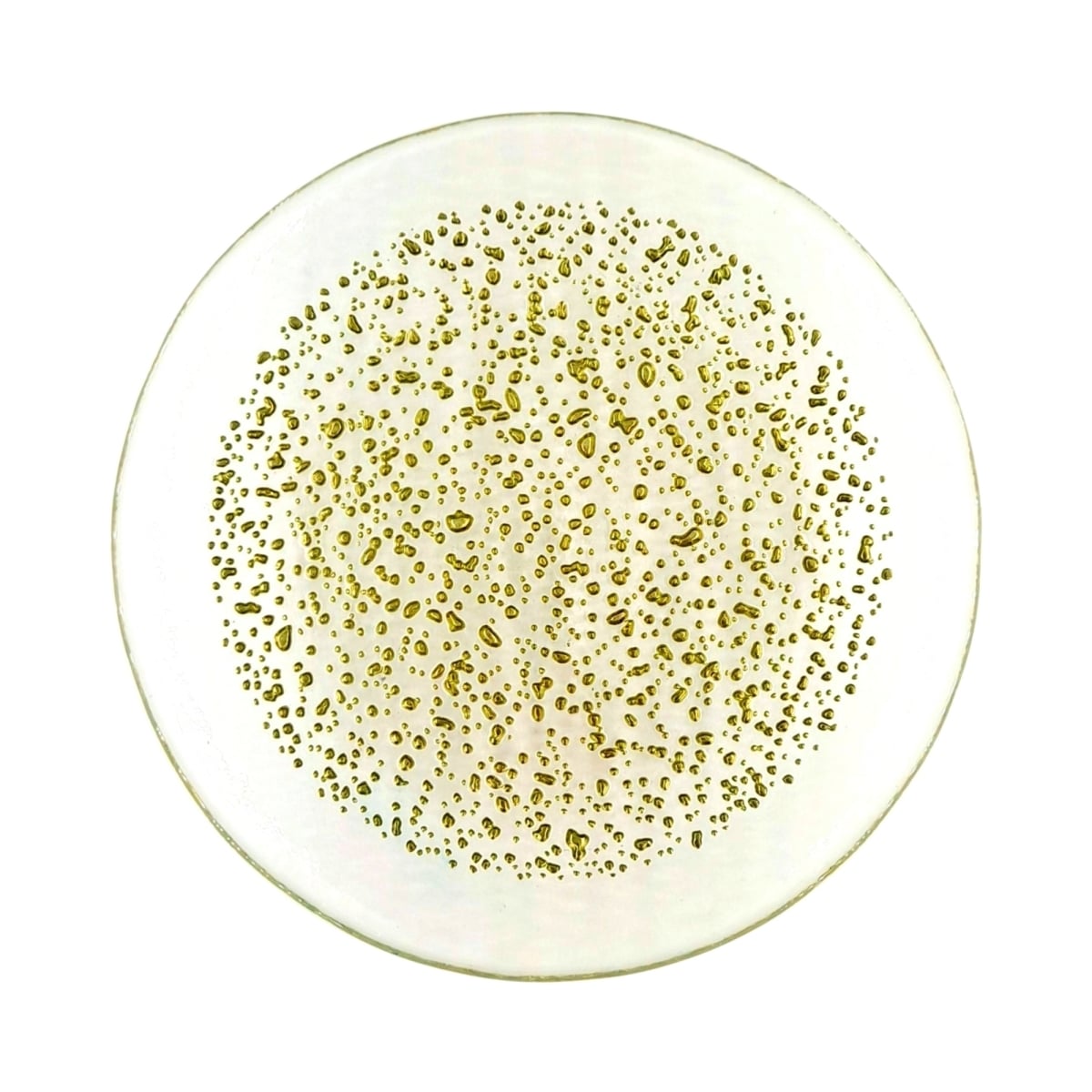 Picture of Red Pomegranate Collection 4960-1 7 in. Isla Canape Plates, Clear & Gold - Set of 4