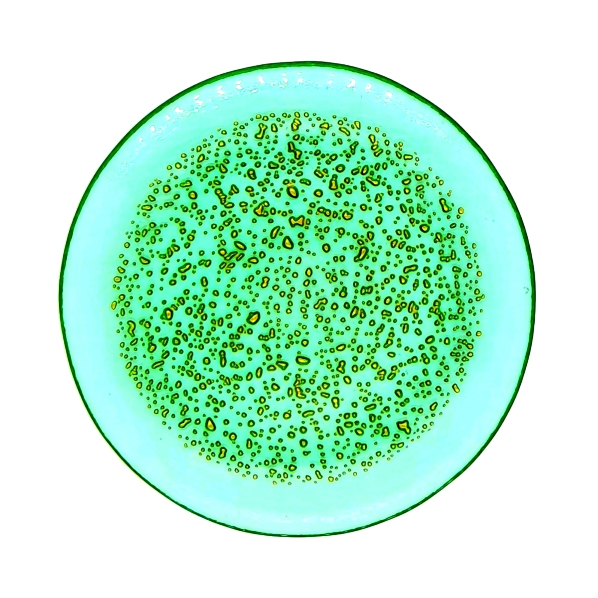 Picture of Red Pomegranate Collection 4960-6 7 in. Isla Canape Plates, Emerald & Gold - Set of 4