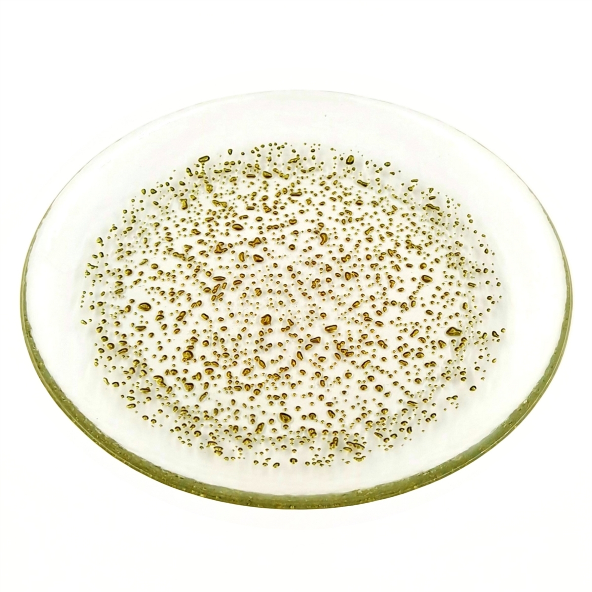 Picture of Red Pomegranate Collection 4961-1 8.5 in. Isla Salad Plates, Clear & Gold - Set of 4