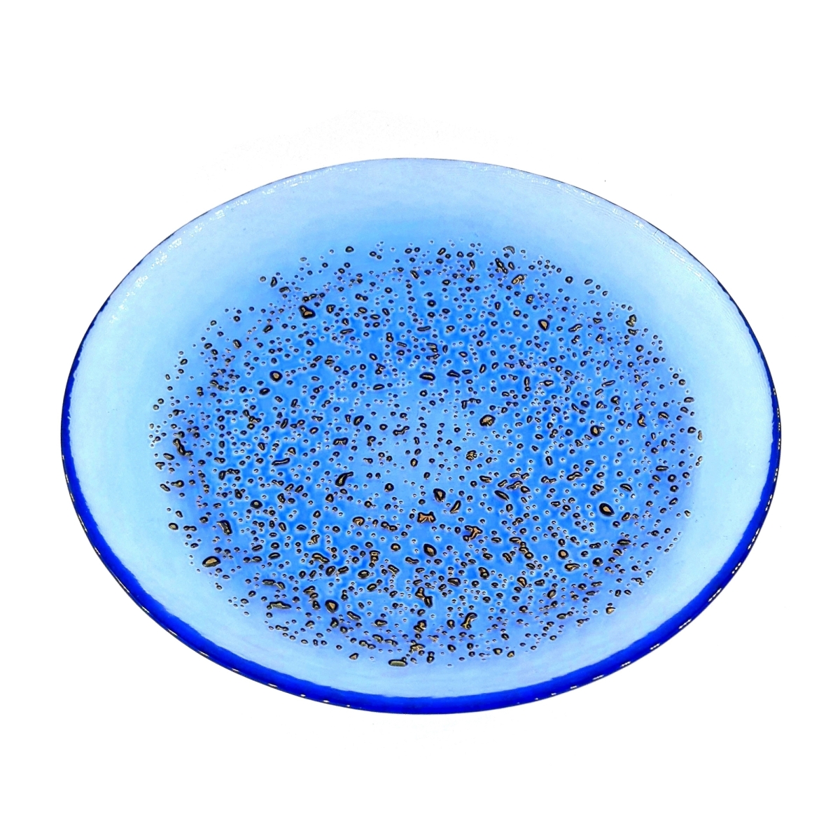 Picture of Red Pomegranate Collection 4961-7 8.5 in. Isla Salad Plates, Indigo & Bronze - Set of 4