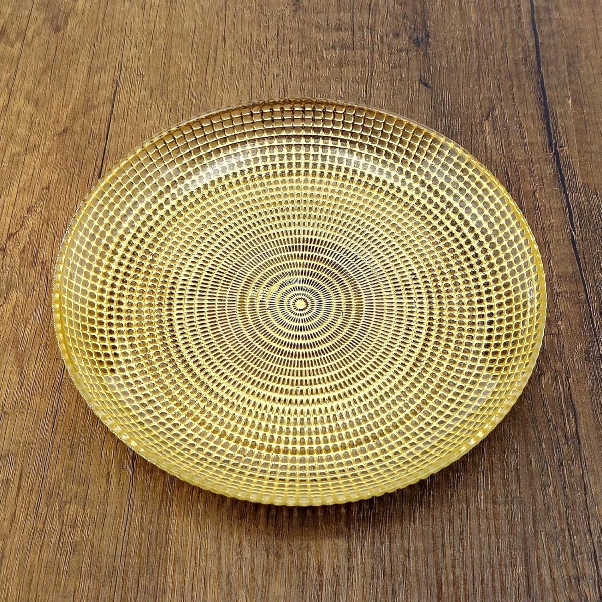 Picture of Red Pomegranate Collection R1422-1 Helios Gilded Glass Salad Plate, Gold - Set of 4