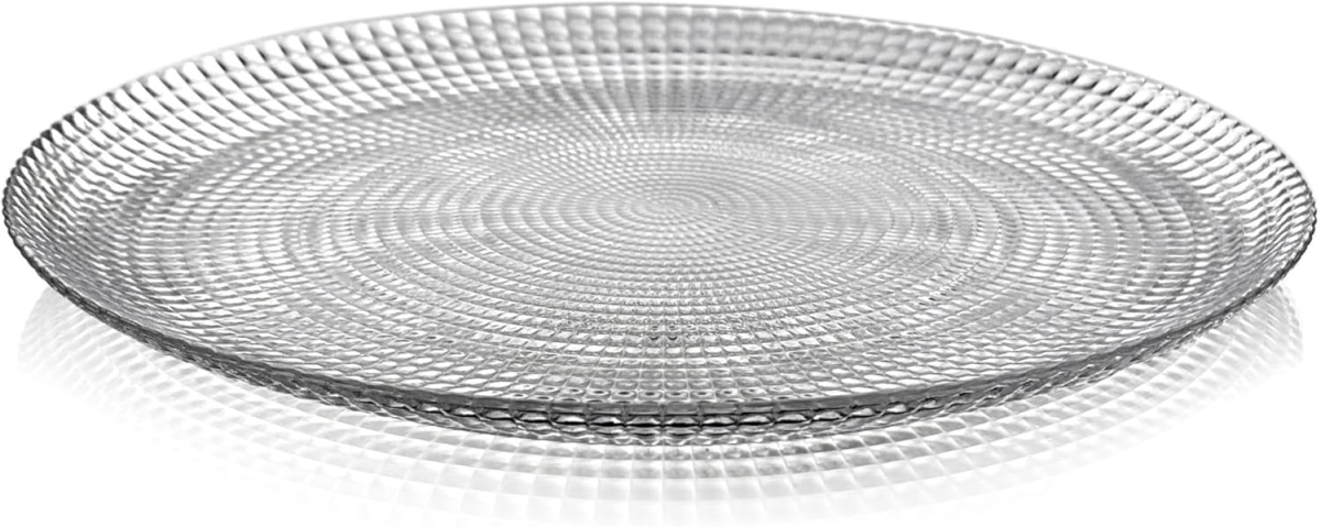 Picture of RAMART Studio Glass R1423-0 Helios Glass Dinner Plate, Clear - Set of 4