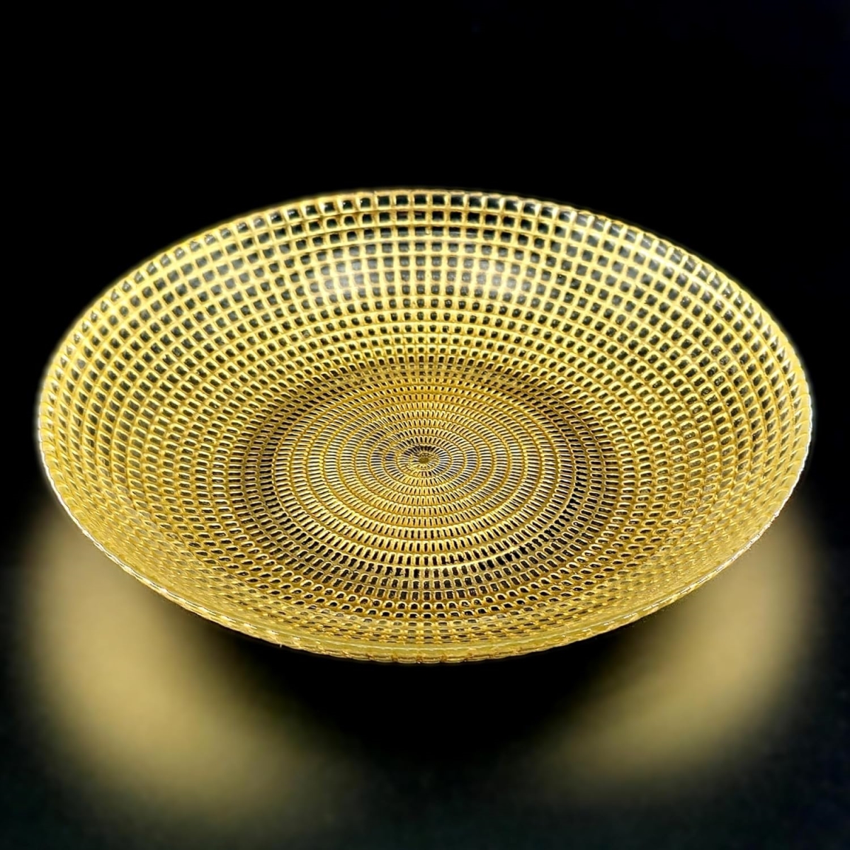 Picture of Red Pomegranate Collection R1424-1 Helios Gilded Glass Soup Plate, Gold - Set of 4