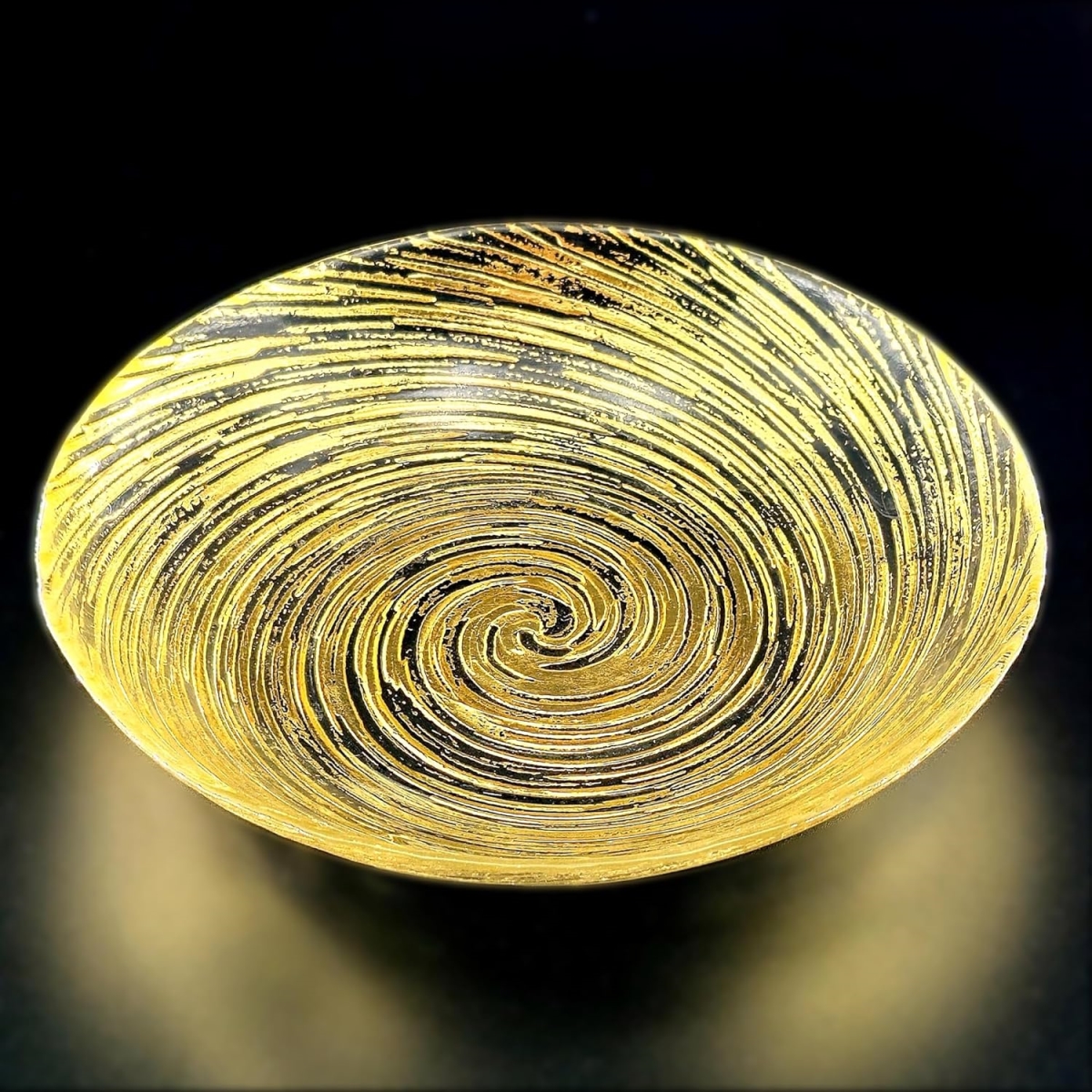 Picture of Red Pomegranate Collection R1434-1 Volute Gilded Glass Soup Plate, Gold - Set of 4