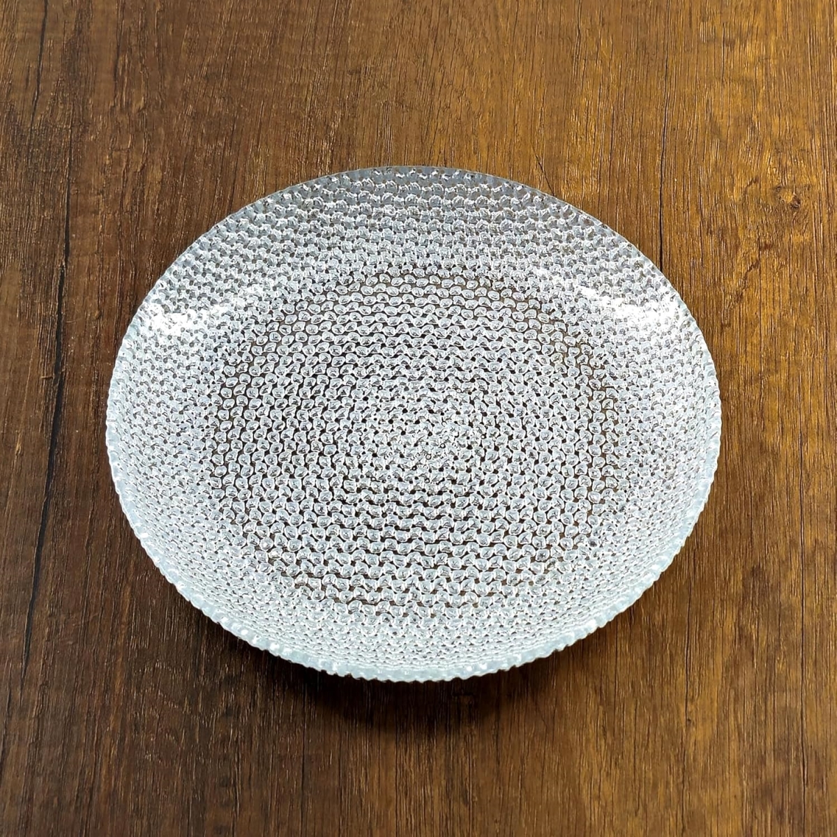 Picture of Red Pomegranate Collection R1442-2 Cabana Gilded Glass Salad Plate, Silver - Set of 4