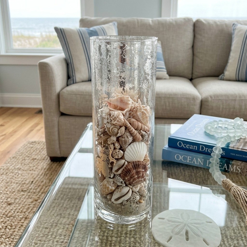 R1832-6 Flora Silver Marble Gilded Vase - 12 in.