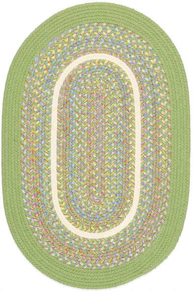 Picture of Rhody Rug KI44R024X036 2 x 3 in. Kids Isle Lime Banded Oval Rug