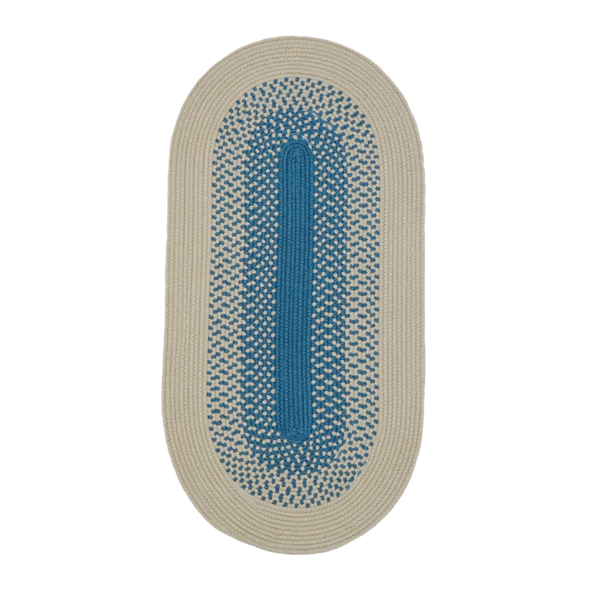 MH02R030X132 Mohave Braid Runners Rugs, Lake Blue - 30 in. x 11 ft.