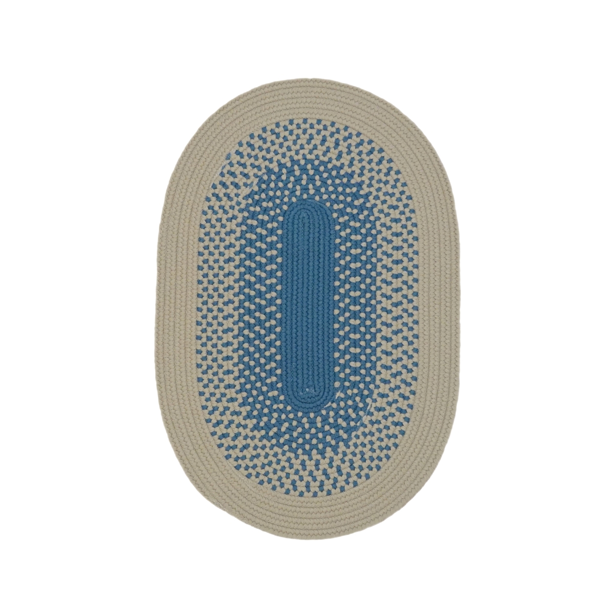 MH02R072X108 Mohave Braid Oval Rugs, Lake Blue - 6 x 9 ft.