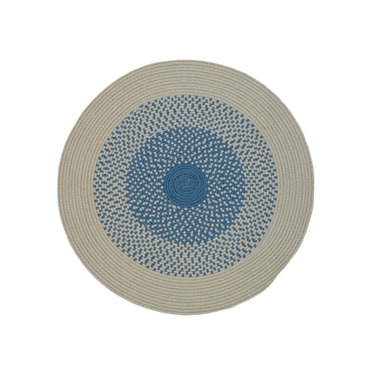 MH02R096X096 Mohave Braid Round Rugs, Lake Blue - 8 x 8 ft.