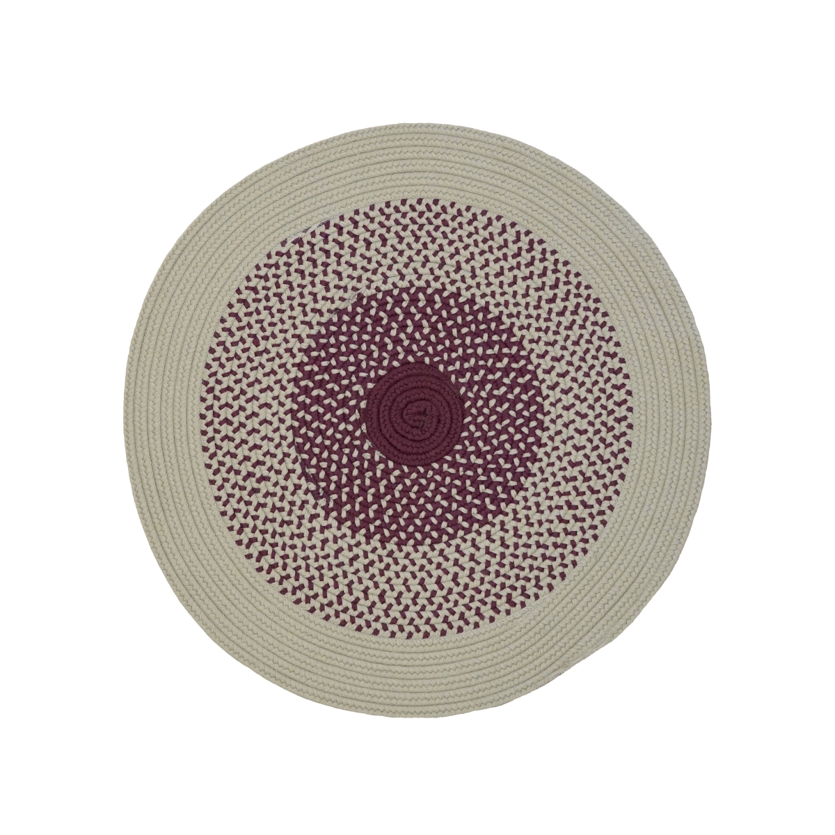 MH03R048X048 Mohave Braid Round Rugs, Corona Red - 4 x 4 ft.
