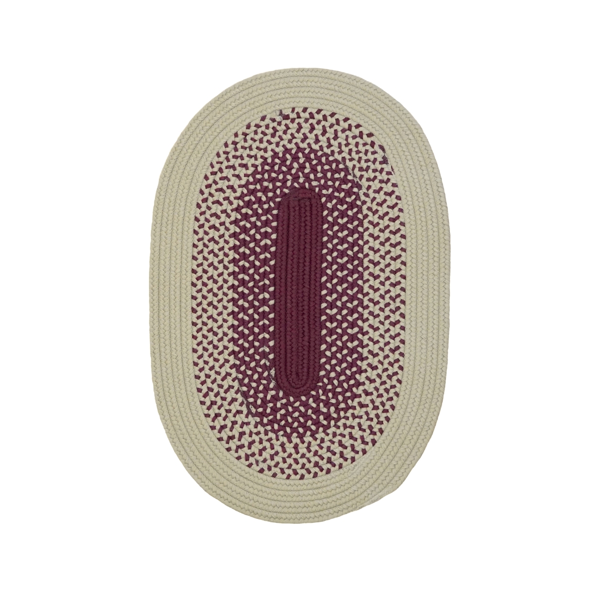 MH03R096X132 Mohave Braid Oval Rugs, Corona Red - 8 x 11 ft.