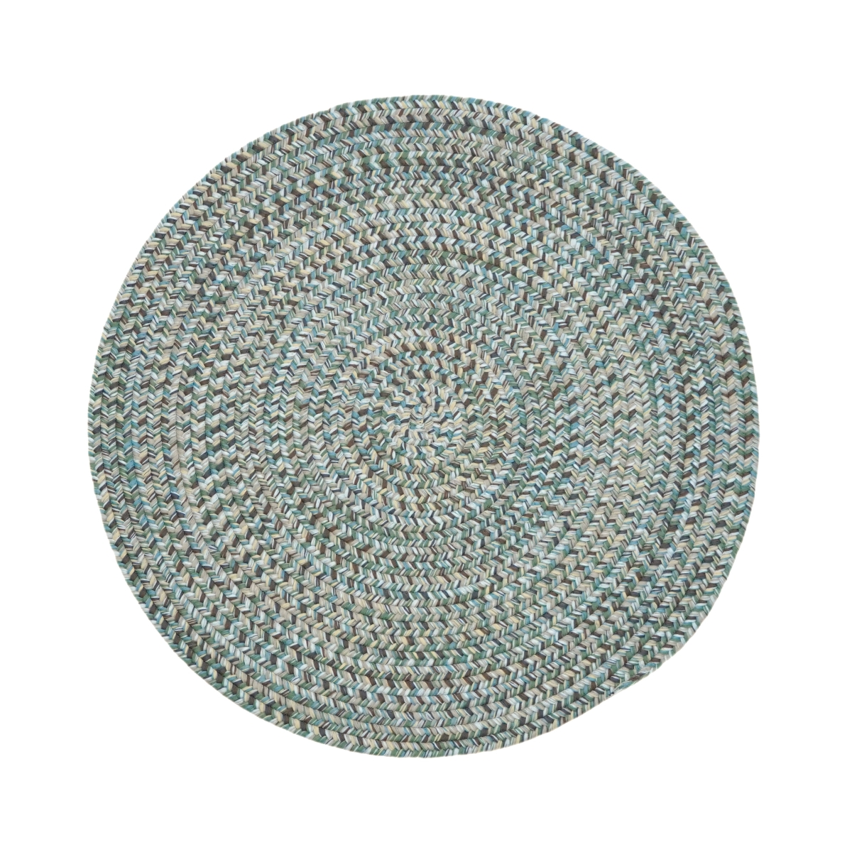 ZE50R048X048 Hazel Tweed Round Rugs, Seagrass - 4 x 4 ft.
