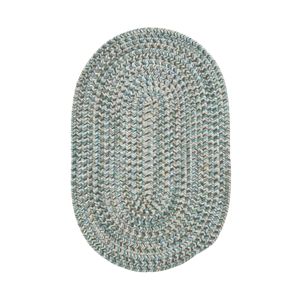 ZE50R048X072 Hazel Tweed Oval Rugs, Seagrass - 4 x 6 ft.