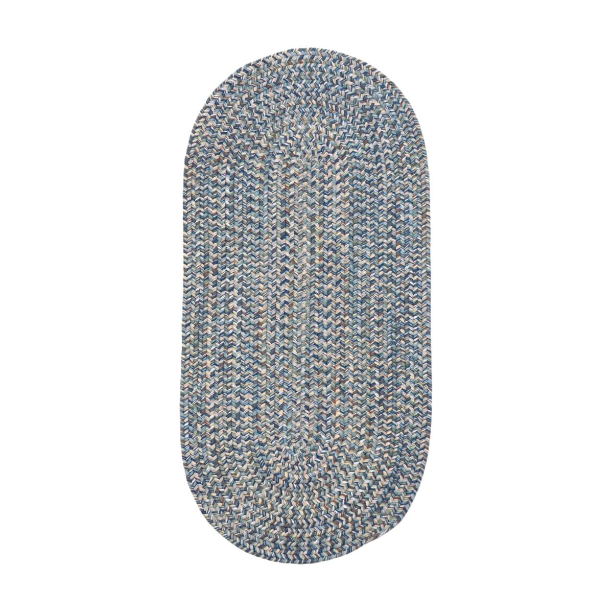 ZE52R030X120 Hazel Tweed Runners Rugs, Harbor Blue - 30 in. x 10 ft.