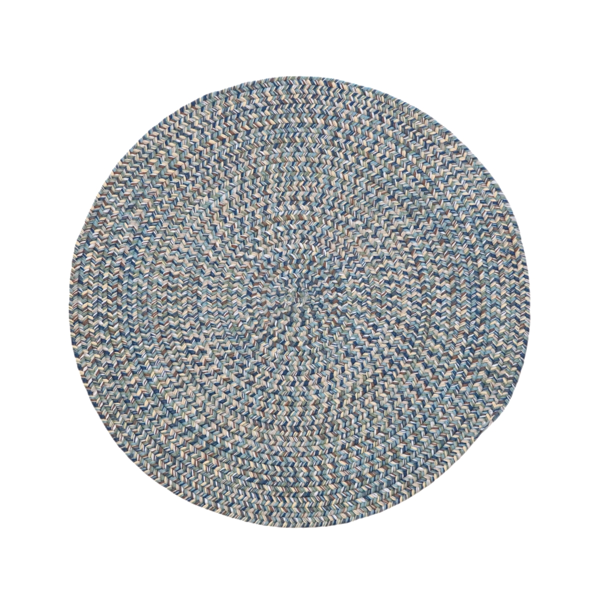 ZE52R072X072 Hazel Tweed Round Rugs, Harbor Blue - 6 x 6 ft.