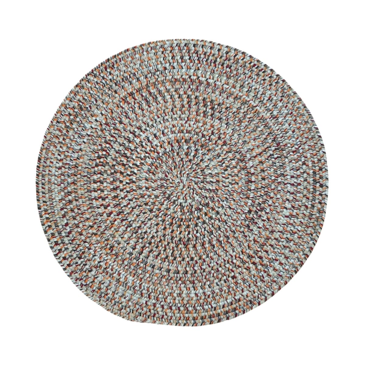 ZE53R060X060 Hazel Tweed Round Rugs, District Red - 5 x 5 ft.