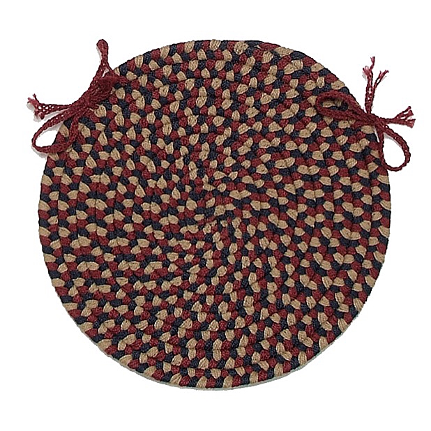 BF92A015X015X Brook Farm Round Chair Pads, Burgundy - 15 x 15 in. Single