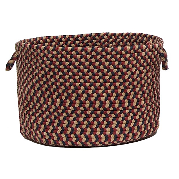 BF92A018X018 Brook Farm Round Baskets, Burgundy - 18 x 12 in.