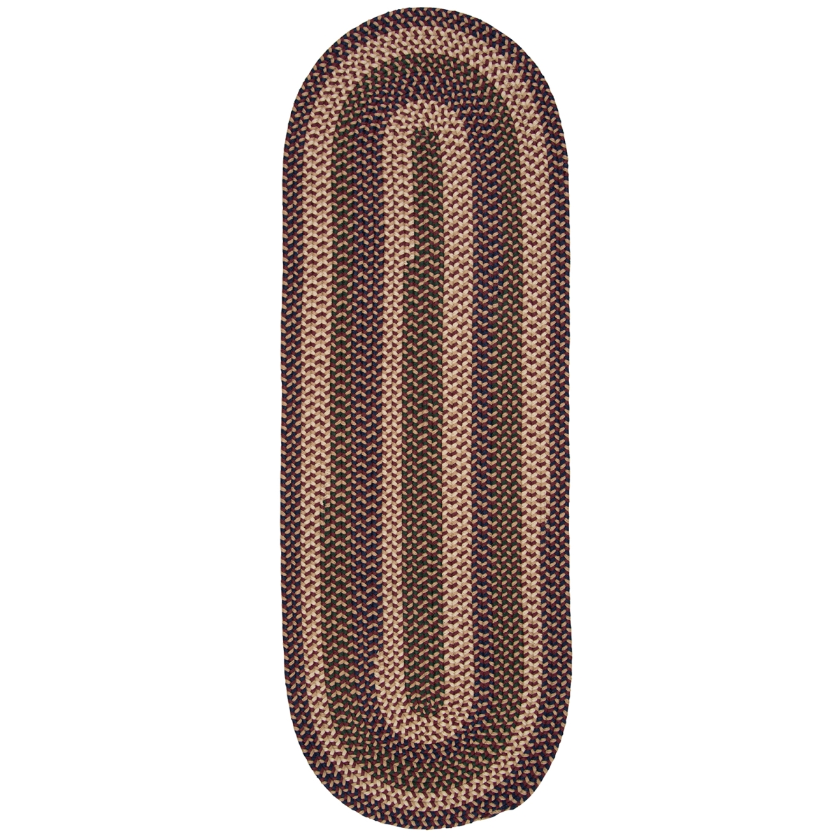 BF92R024X072 Brook Farm Runners Rugs, Burgundy - 2 x 6 ft.