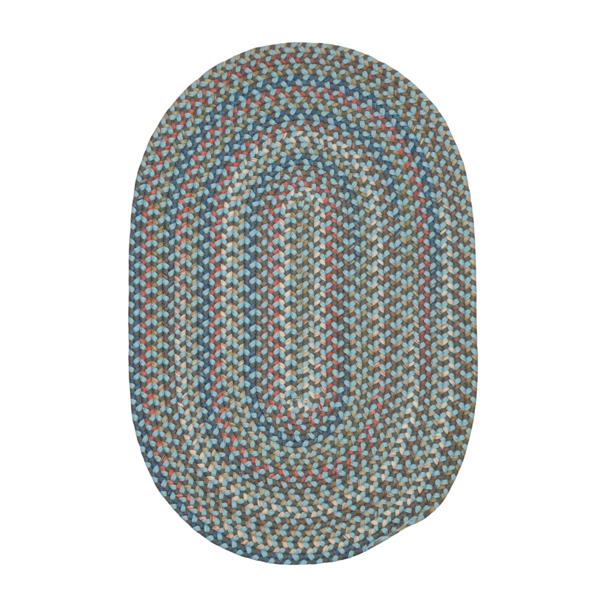 CG92R060X084 Colgate Multi Oval Rugs, Stone Blue - 5 x 7 ft.