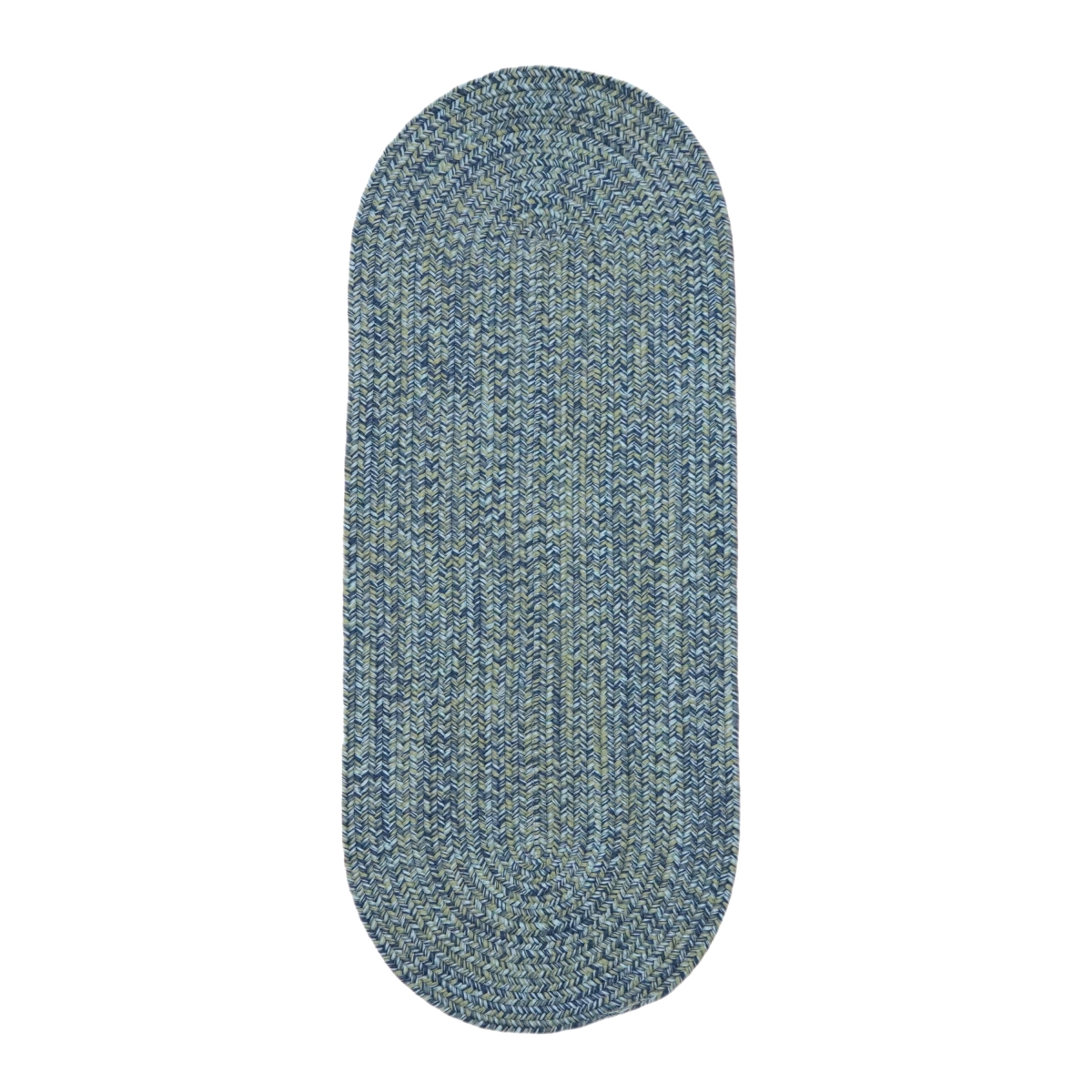 A348R024X084 Coastal Home Braid Runners Rugs, Seaside Blue - 2 x 7 ft.