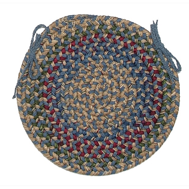 TL50A015X015X Twilight Round Chair Pads, Federal Blue - 15 x 15 in. Single