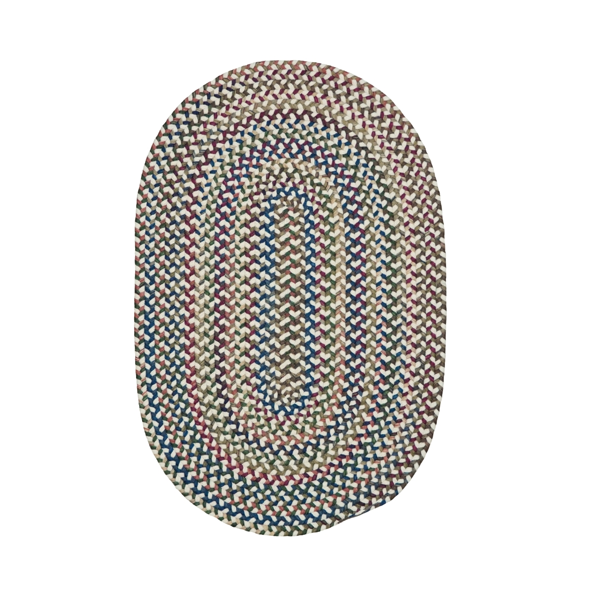 VL03R060X084 Cloverdale Wool Multi Oval Rugs, Ivory - 5 x 7 ft.