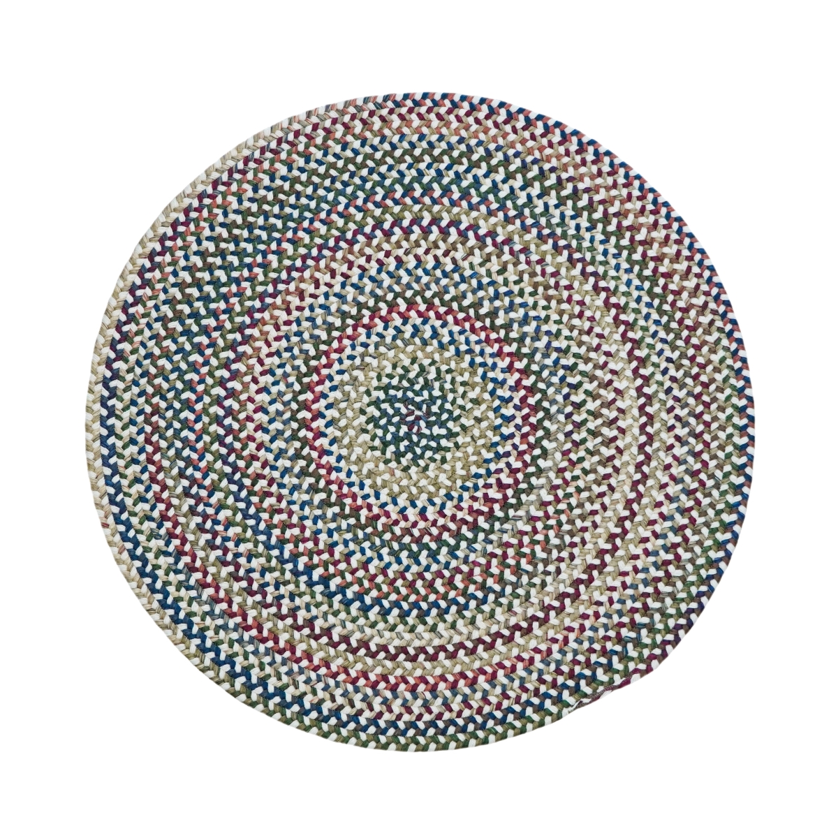 VL03R084X084 Cloverdale Wool Multi Round Rugs, Ivory - 7 x 7 ft.