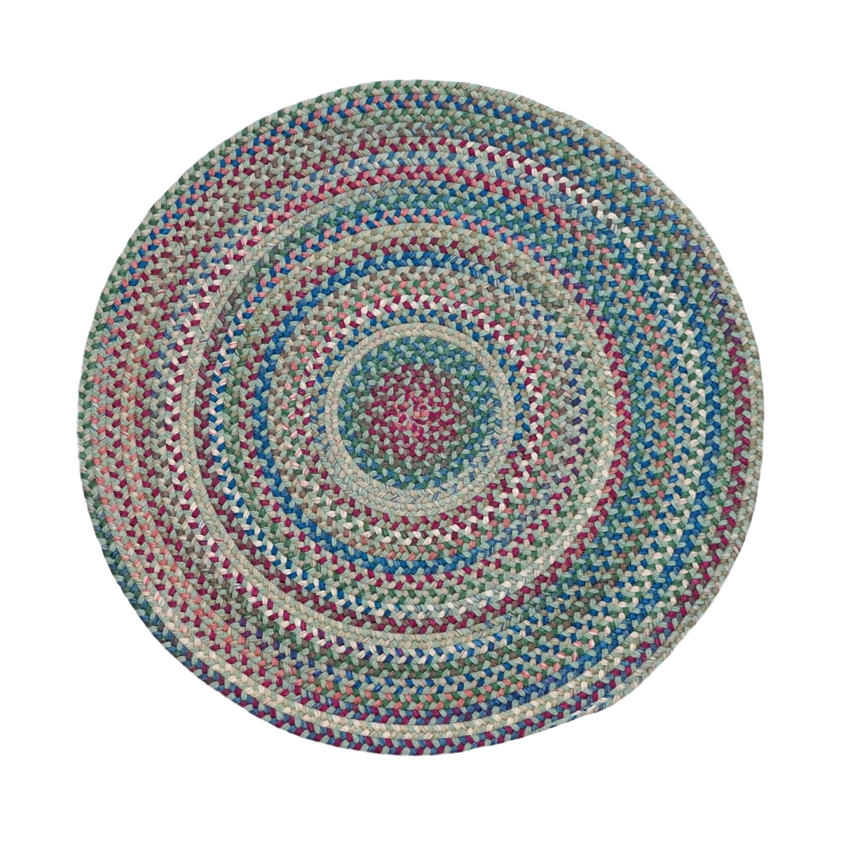 VL04R060X060 Cloverdale Wool Multi Round Rugs, Palm - 5 x 5 ft.