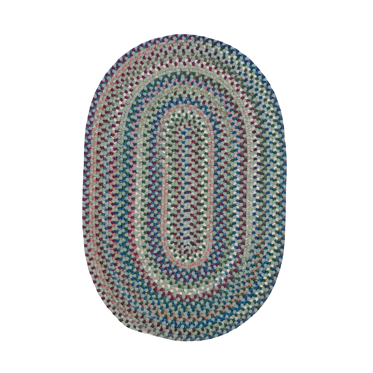 VL04R072X108 Cloverdale Wool Multi Oval Rugs, Palm - 6 x 9 ft.