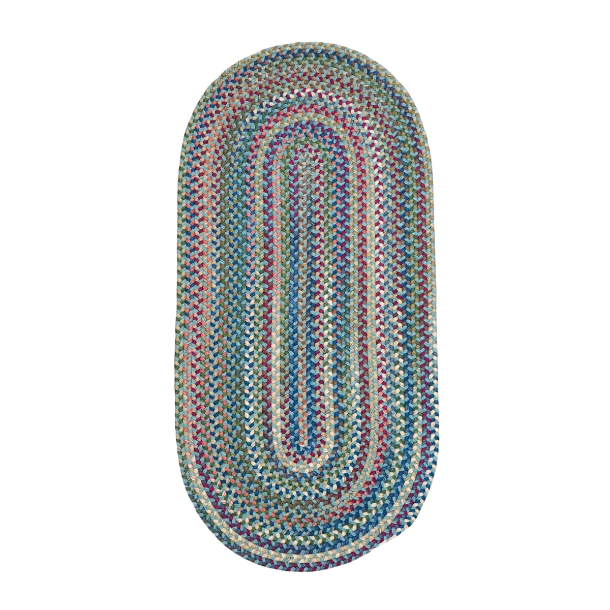 VL05R030X072 Cloverdale Wool Multi Runners Rugs, Teal - 30 in. x 6 ft.