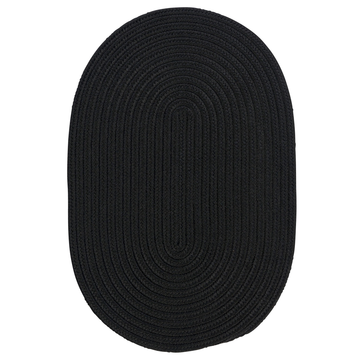BR42R060X084 Boca Raton Oval Rugs, Black - 5 x 7 ft.