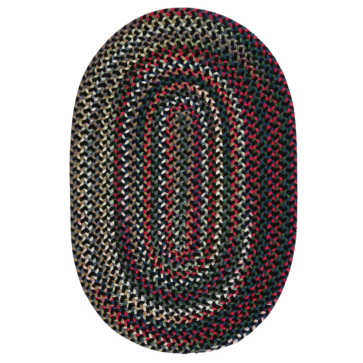 CK47R048X072 Chestnut Knoll Oval Rugs, Black Satin - 4 x 6 ft.