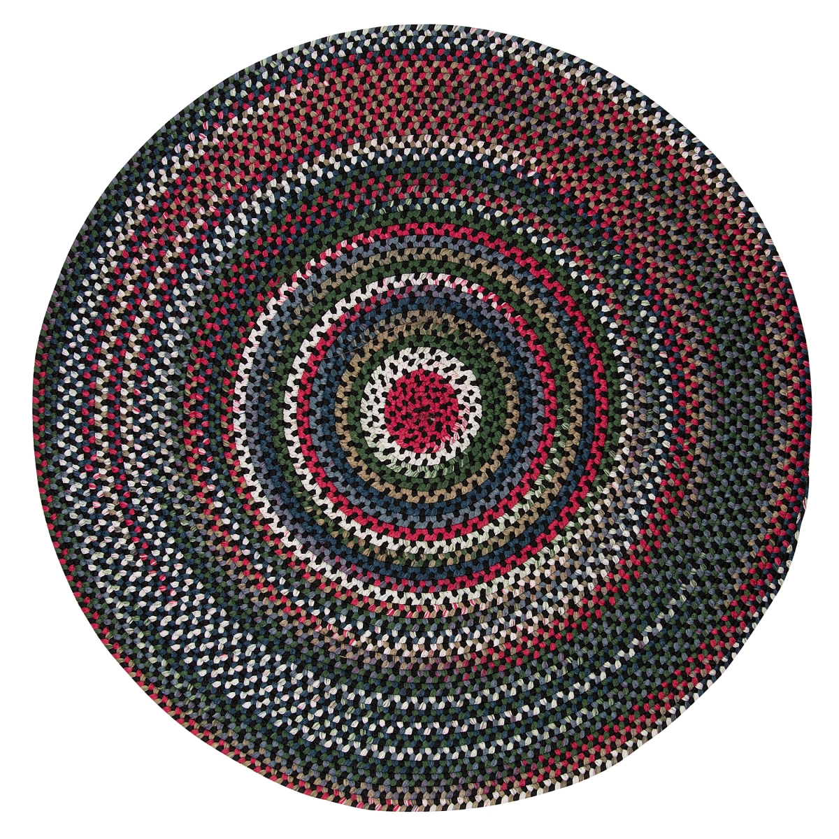 CK47R072X072 Chestnut Knoll Round Rugs, Black Satin - 6 x 6 ft.