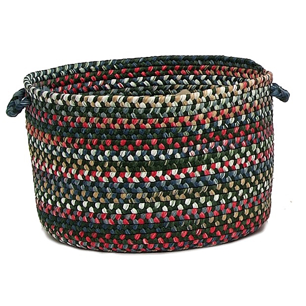 CK67A018X018 Chestnut Knoll Round Baskets, Thyme Green - 18 x 12 in.