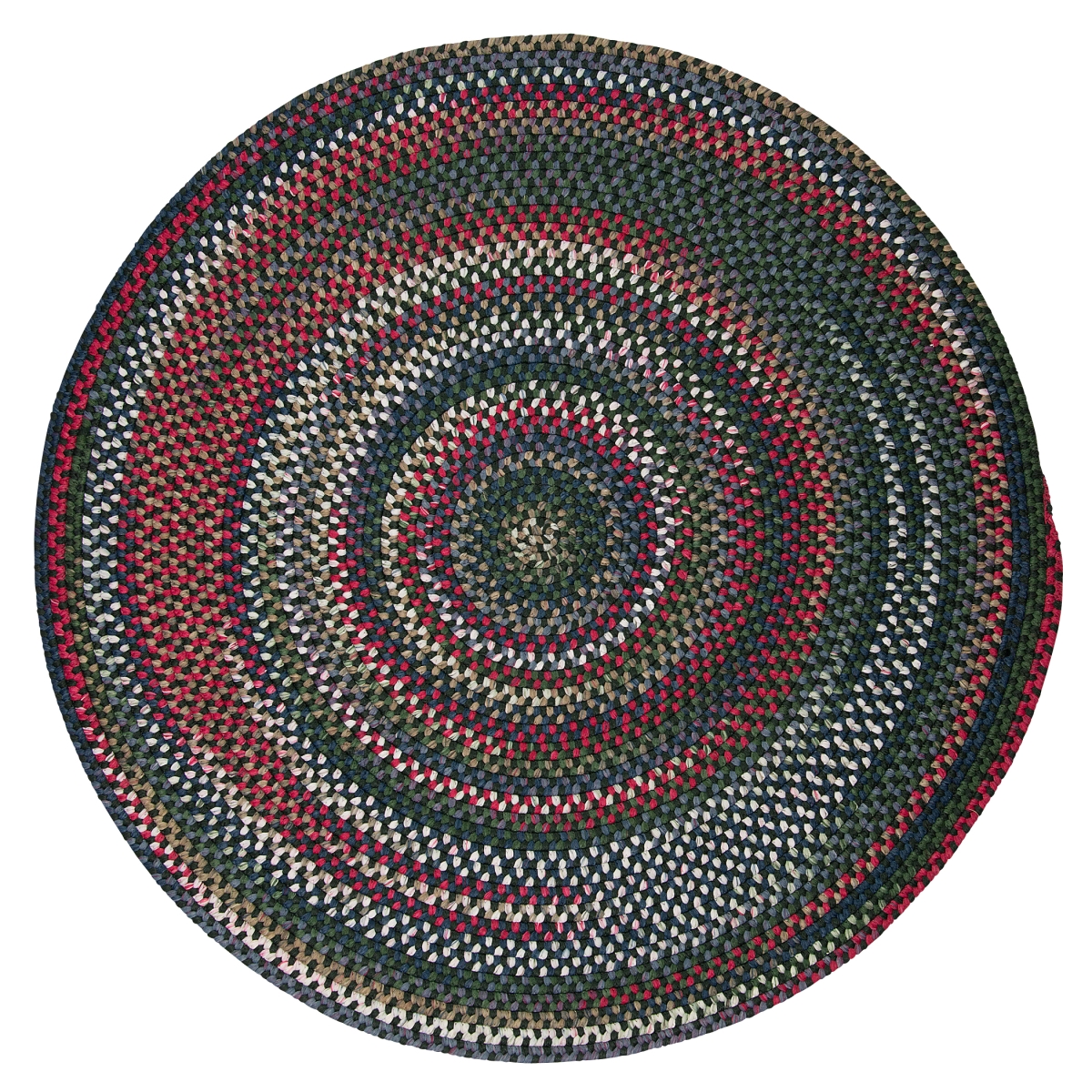 CK67R048X048 Chestnut Knoll Round Rugs, Thyme Green - 4 x 4 ft.