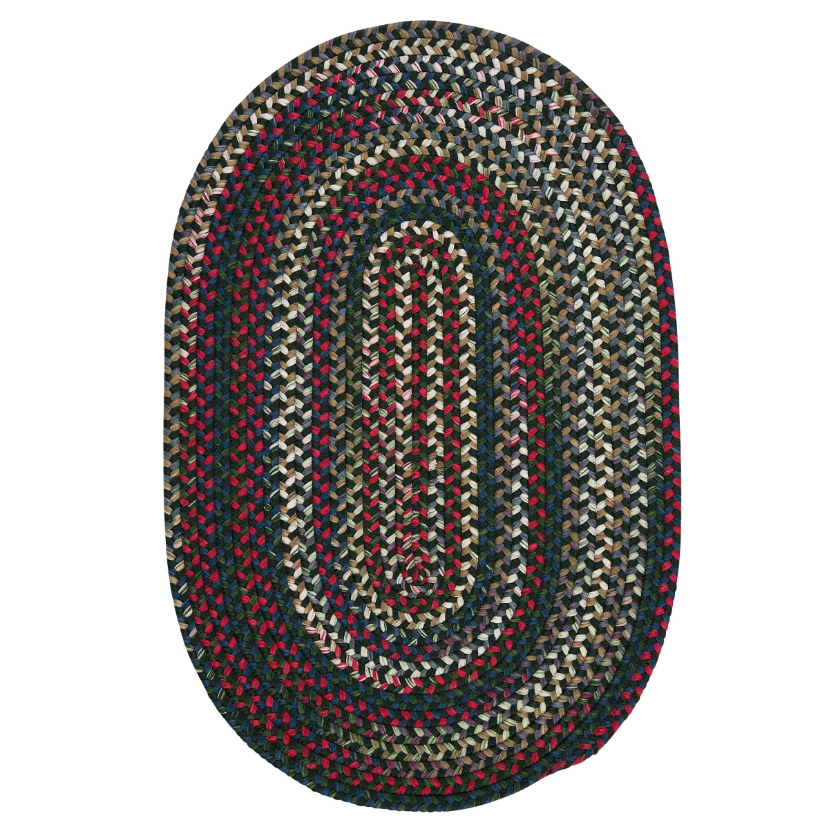 CK67R084X108 Chestnut Knoll Oval Rugs, Thyme Green - 7 x 9 ft.