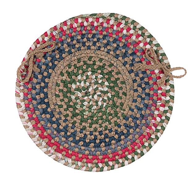 CK87A015X015X Chestnut Knoll Round Chair Pads, Straw Beige - 15 x 15 in. Single